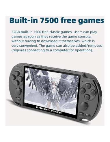 Consola de Videojuegos Portátil JXD 5.1" 7500 Juegos Retro