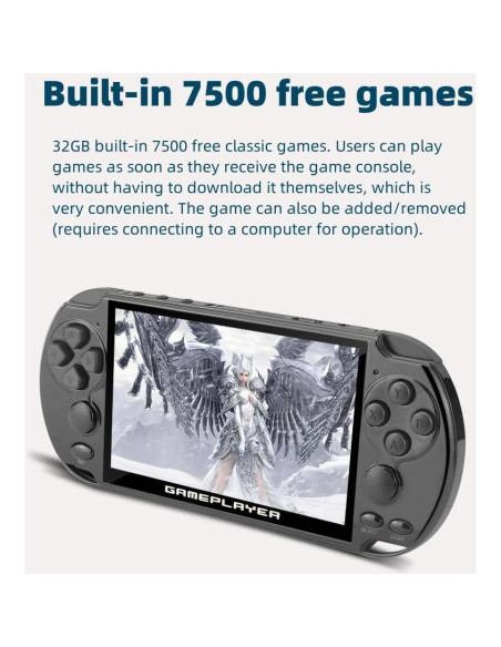 Consola de Videojuegos Portátil JXD 5.1" 7500 Juegos Retro