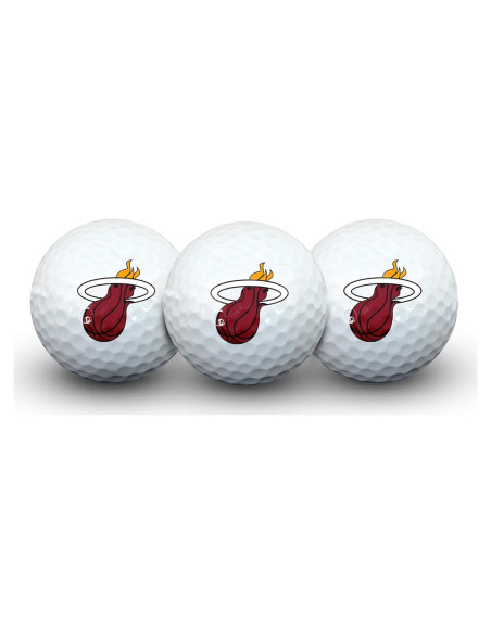 Paquete de 3 pelotas de golf Team Effort Miami Heat