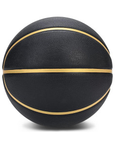 Balón de Baloncesto Tamaño 5 Dakapal Goma Negro y Dorado 2