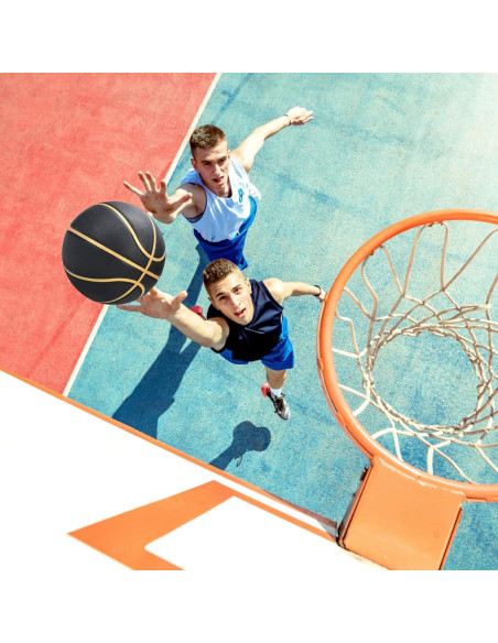 Balón de Baloncesto Tamaño 5 Dakapal Goma Negro y Dorado