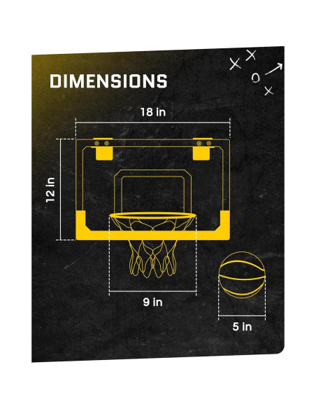 Aro de Baloncesto Mini SKLZ Pro - Montaje en Puerta - Incluye Balón