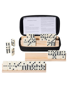 Juego de Dominó OZFRHO Doble 6 con 28 Fichas y Soportes