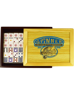 Juego de Dominó Spinner Front Porch Classics en Estuche Madera 2