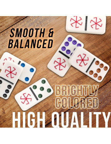 Juego de Dominó Spinner Front Porch Classics en Estuche Madera