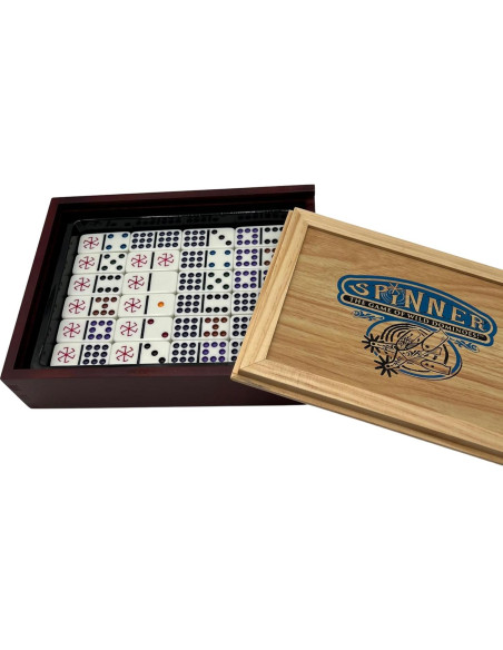 Juego de Dominó Spinner Front Porch Classics en Estuche Madera