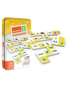 Dominó de Equivalencias Junior Learning JL487, 28 Piezas