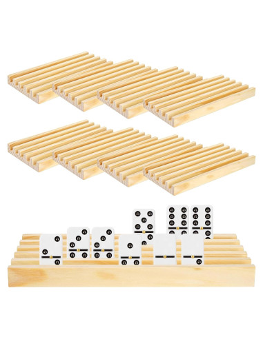 Juego de 8 Soportes de Dominó Noamus de Madera Premium