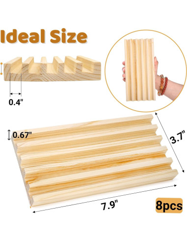 Juego de 8 Soportes de Dominó Noamus de Madera Premium