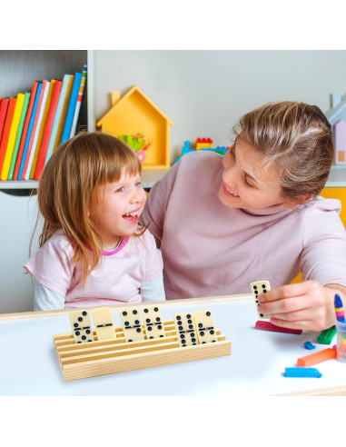 Juego de 8 Soportes de Dominó Noamus de Madera Premium