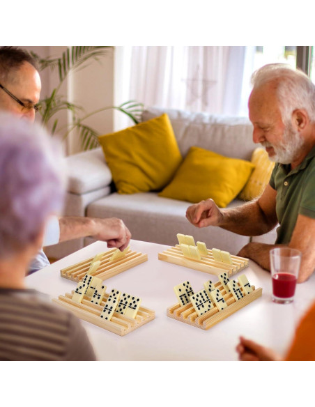 Juego de 8 Soportes de Dominó Noamus de Madera Premium