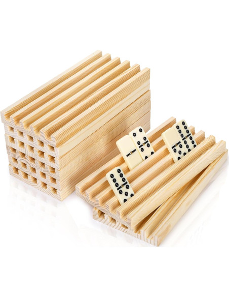 Juego de 8 Soportes de Dominó Noamus de Madera Premium