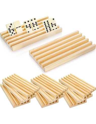 Juego de 8 Soportes de Dominó Noamus de Madera Premium