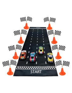 Juego de Mesa Coches de Carreras Mini 41 Piezas Decoración
