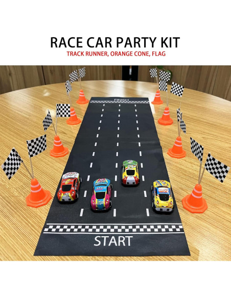 Juego de Mesa Coches de Carreras Mini 41 Piezas Decoración