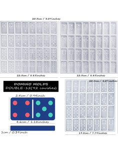 Molde de Silicona CNYMANY Doble 12 para Dominó y Caja 2