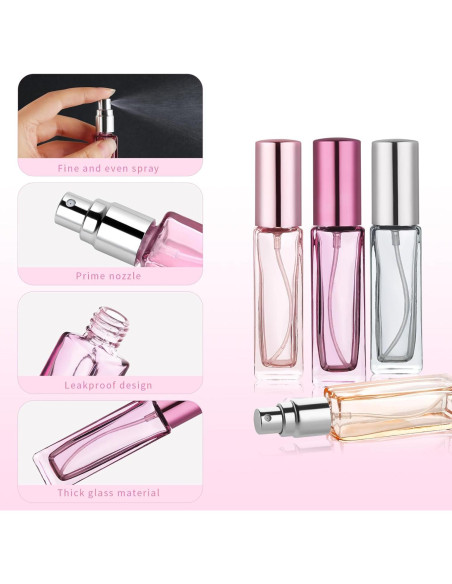 Botella de Perfume de Viaje YOCASII 10ml Rellenable 4PCS Botella de Perfume de Viaje YOCASII 10ml Rellenable 4PCS