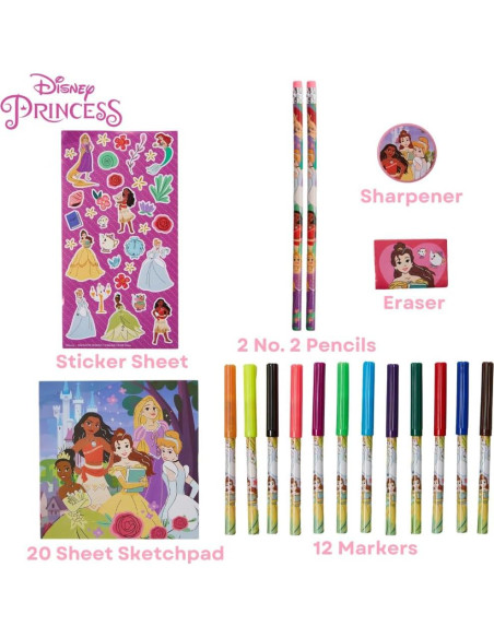 Juego de Colorear Princesas Disney con Estuche Rodante