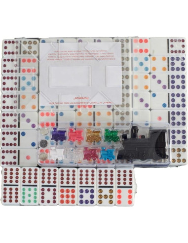 Juego de Dominó Tren Mexicano Doble 12 Puremco 91 Piezas