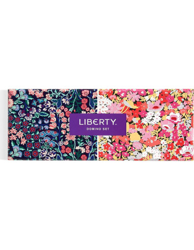 Juego de Dominó Galison Liberty - 28 Piezas de Madera Floral