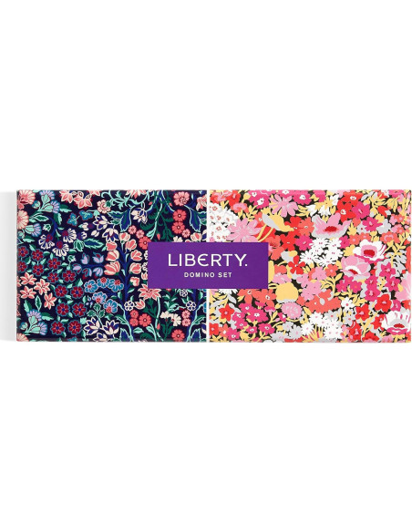 Juego de Dominó Galison Liberty - 28 Piezas de Madera Floral
