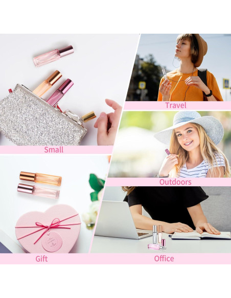 Botella de Perfume de Viaje YOCASII 10ml Rellenable 4PCS Botella de Perfume de Viaje YOCASII 10ml Rellenable 4PCS