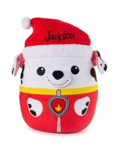 Peluche Squishy PAW Patrol Marshall 30 cm con Sombrero de Santa 2
