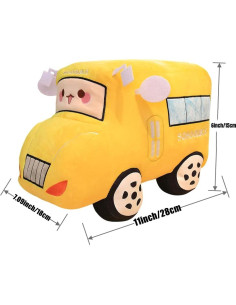 Autobús Escolar de Peluche XIYUAN 27x17 cm Suave y Abrazable 2