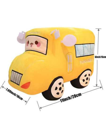 Autobús Escolar de Peluche XIYUAN 27x17 cm Suave y Abrazable