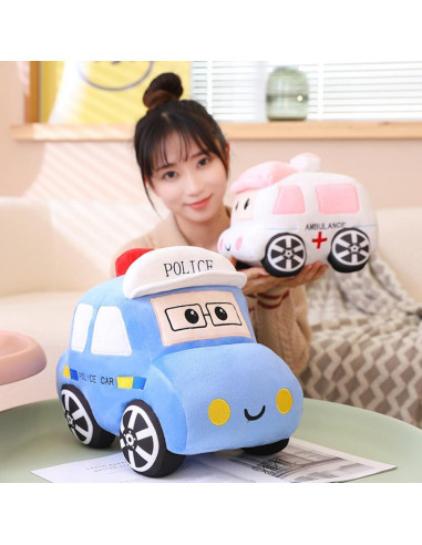Autobús de Peluche XIYUAN Coche Policía 27.9x17.8 cm