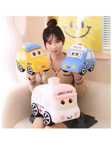 Autobús de Peluche XIYUAN Coche Policía 27.9x17.8 cm