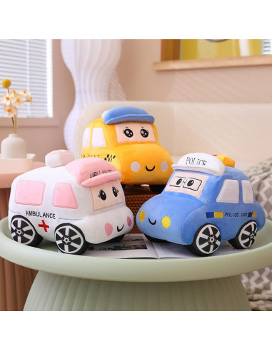 Autobús de Peluche XIYUAN Coche Policía 27.9x17.8 cm