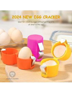 Abridor de cáscara de huevo SBMKK - 3 Piezas, Manual, Plástico 2