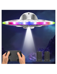 Dron de espuma HOLYFUN RC UFO para niños - 25.4 cm, 2 baterías