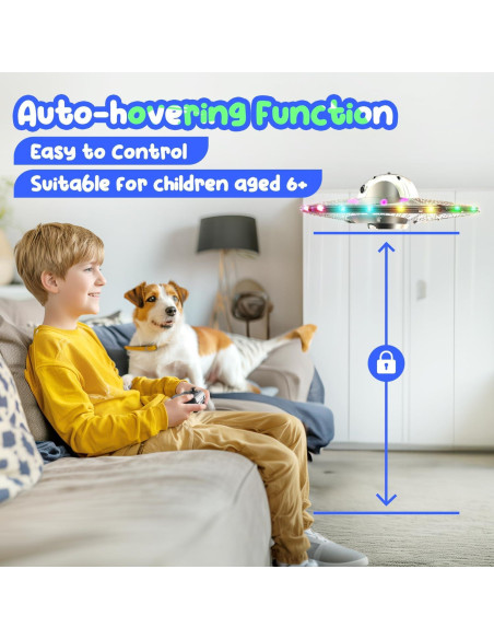 Dron de espuma HOLYFUN RC UFO para niños - 25.4 cm, 2 baterías Dron de espuma HOLYFUN RC UFO para niños - 25.4 cm, 2 baterías