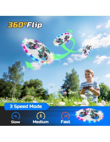 Dron de espuma HOLYFUN RC UFO para niños - 25.4 cm, 2 baterías