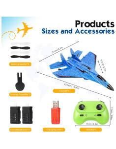 Avián RC NEWFATE F22 Inalámbrico 2CH con Luces LED 2