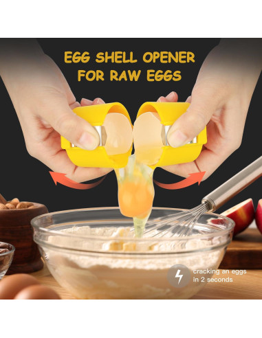Abridor de cáscara de huevo SBMKK - 3 Piezas, Manual, Plástico