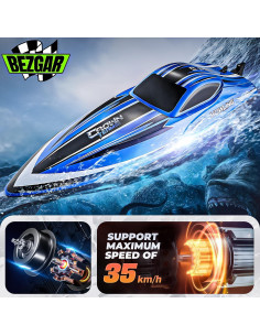 Barco RC BEZGAR HJ818 40.7 cm 35 KPH Impermeable Azul 2