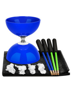 Yoyo Diabolo BODYRHYTHM Azul Profundo 12,7 cm con Palos