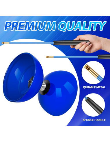 Yoyo Diabolo BODYRHYTHM Azul Profundo 12,7 cm con Palos