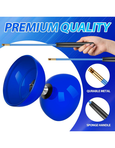 Yoyo Diabolo BODYRHYTHM Azul Profundo 12,7 cm con Palos