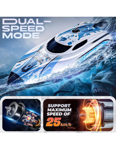 Barco RC BEZGAR TX126 30 cm 25 KPH para Lagos y Piscinas 2