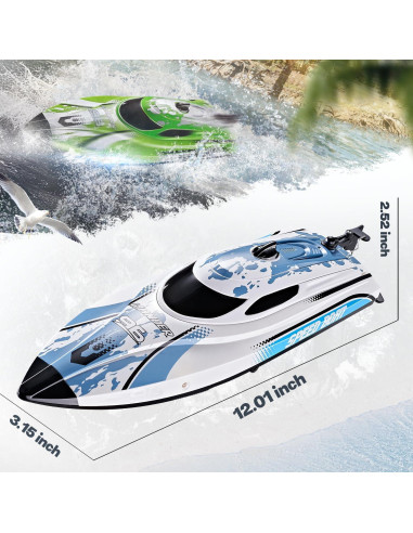 Barco RC BEZGAR TX126 30 cm 25 KPH para Lagos y Piscinas
