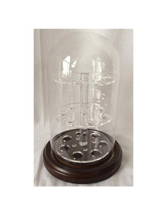 Cúpula de vidrio 4x7 cm con inserto acrílico 3 niveles para canicas