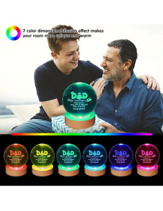Lámpara de Mesa 3D JHXLAMP para Papá - Bola de Cristal LED 2