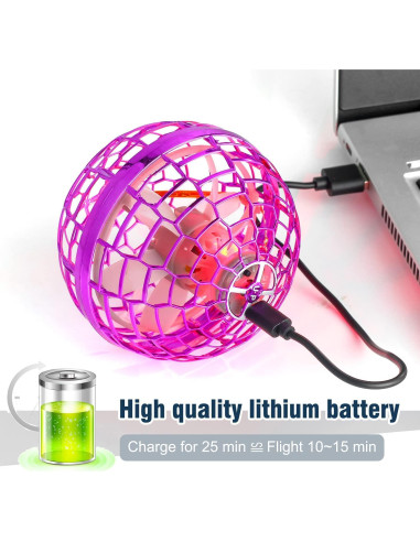 Bola Voladora Kidsjoy Mini Drone 360 Rosa para Niños