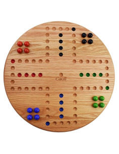 Juego de Mesa de Canicas Cauff de Madera para 4 Jugadores