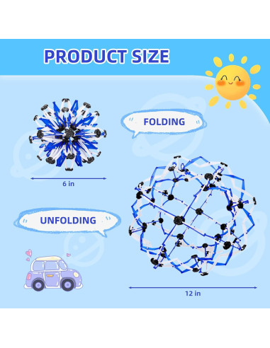 Juguete de Bola Expandible AGSIXZLAN para Niños 1-3 Años
