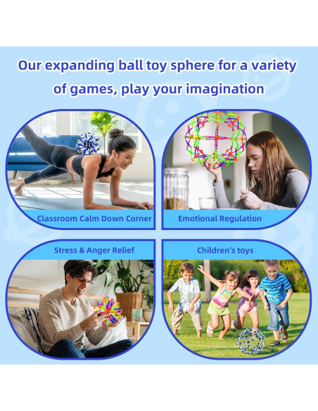 Juguete de Bola Expandible AGSIXZLAN para Niños 1-3 Años